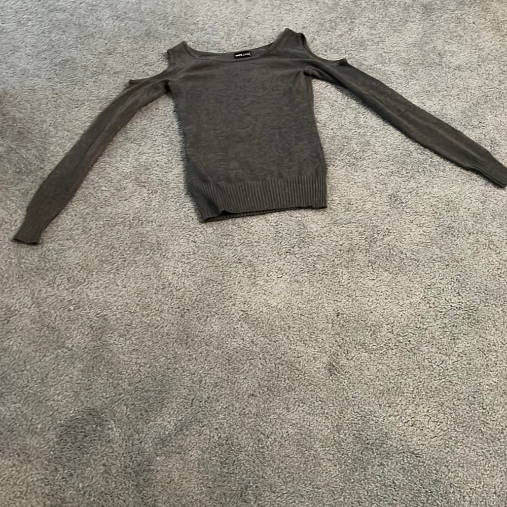 Wet seal gray off the shoulder sweater